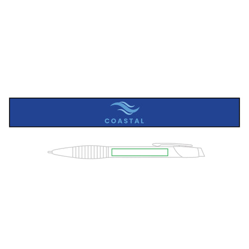 COASTAL Brass Ballpoint Pen with Gripper (Engraving)